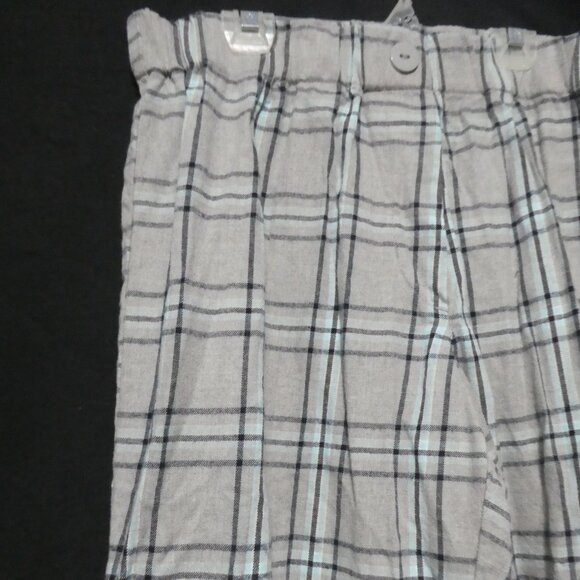 Plaid Flannel Lounge Pants | Front Button Detail | Stretchy Waistband | Unisex - Picture 3 of 15